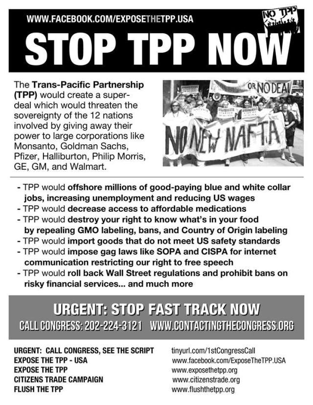 UNION TPP STOP the TPP NOW