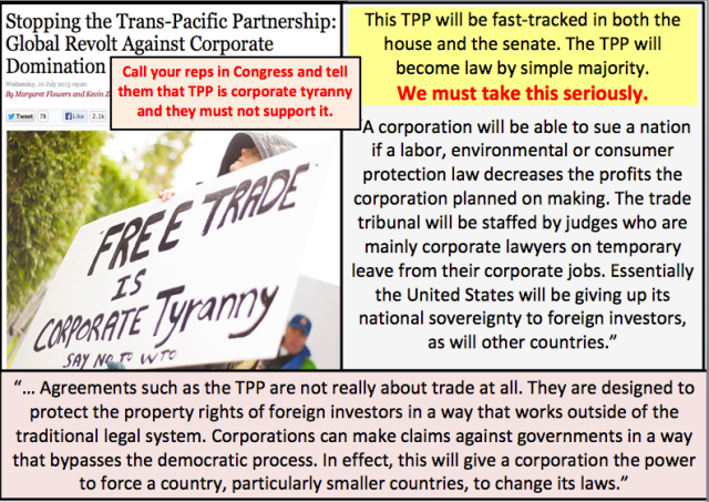 UNION TPP TRANS PACIFIC PARTNERSHIP - FREE TRADE IS Corporate Tyrany (2)